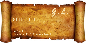 Gill Lili névjegykártya