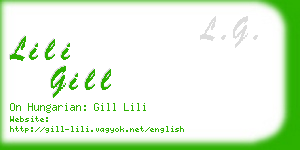 lili gill business card
